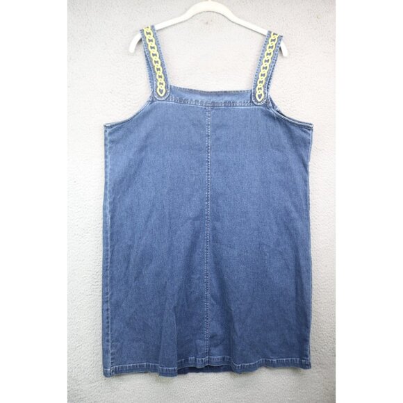 Bob Mackie Wearable Art Embroidered Strap Dress-XL-Pockets-Nautical-Art to Wear - Picture 9 of 11